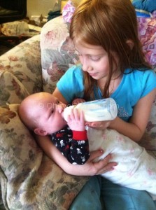 big sister and baby