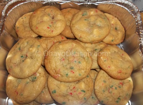 Peppermint white chocolate chip cookies
