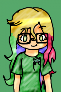 Kat-drawing self portrait