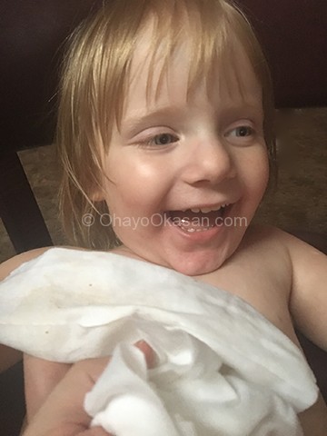 WaterWipes - great for messy toddler faces!