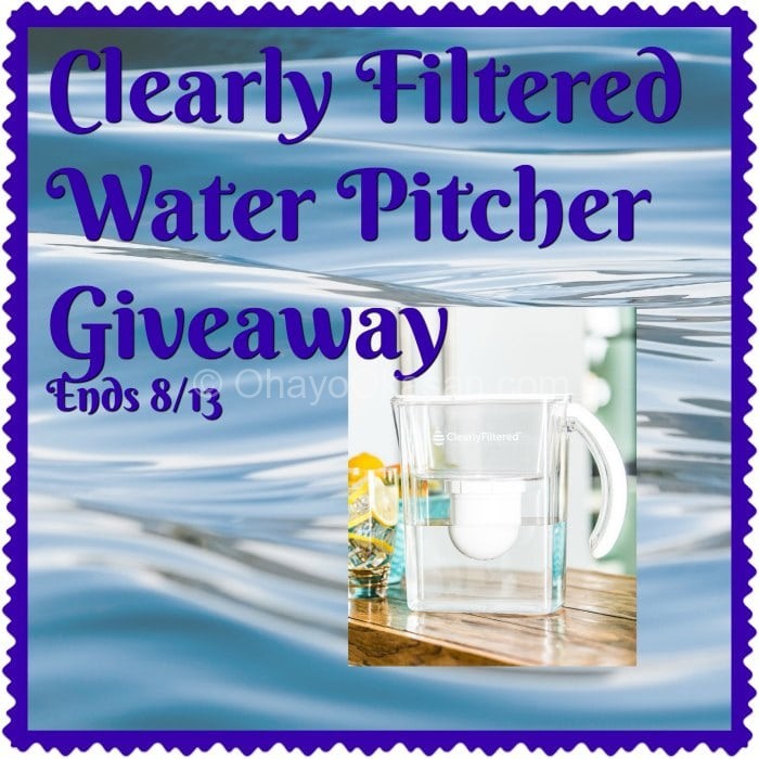 Clearly Filtered Water Pitcher Giveaway